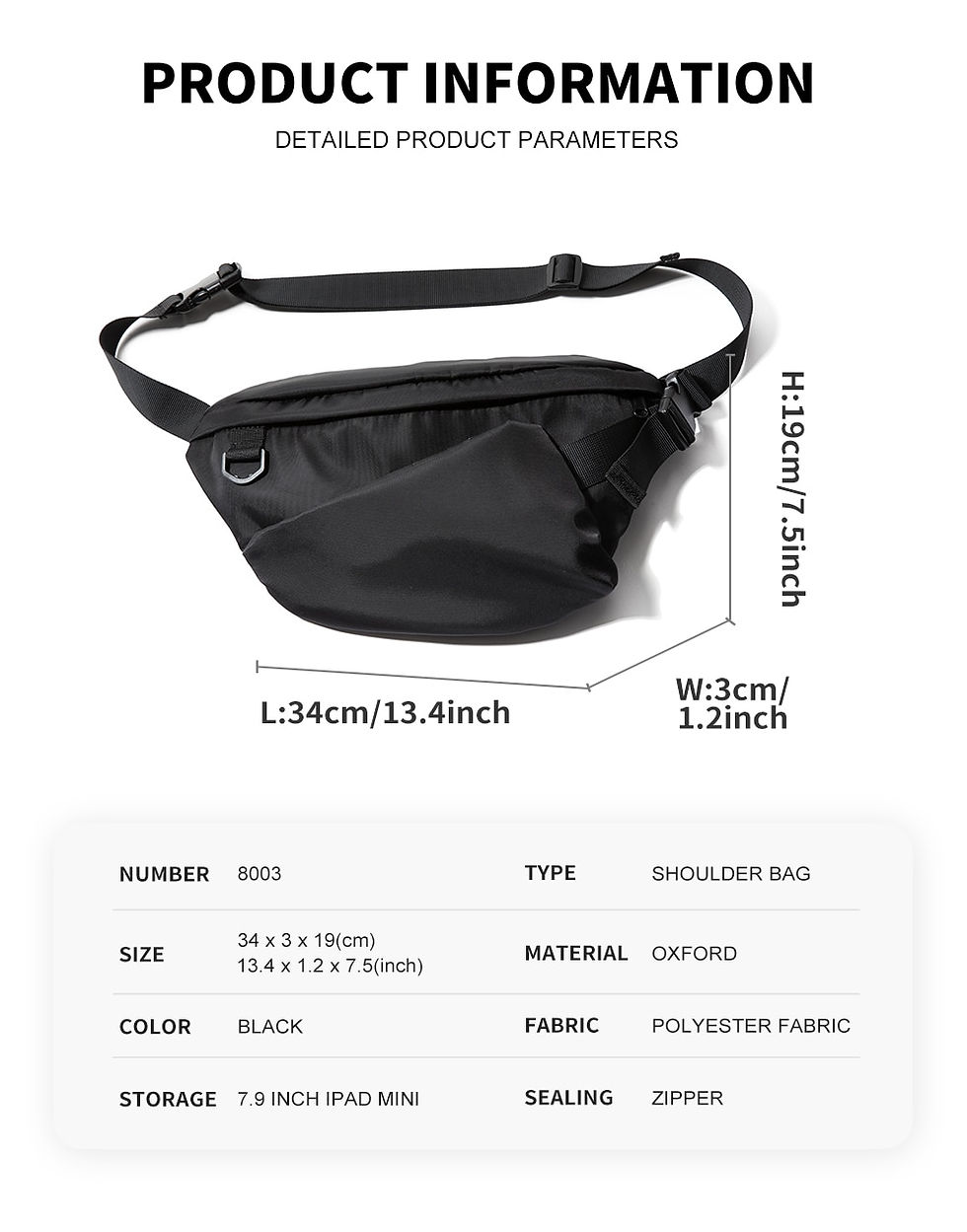 Thumbnail: Oxford Waterproof Crossbody Bag