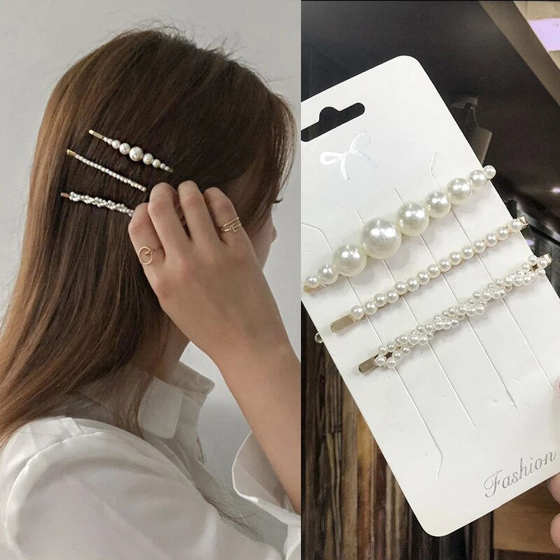 Thumbnail: 2/3/4 Set Pearl Hair Clips