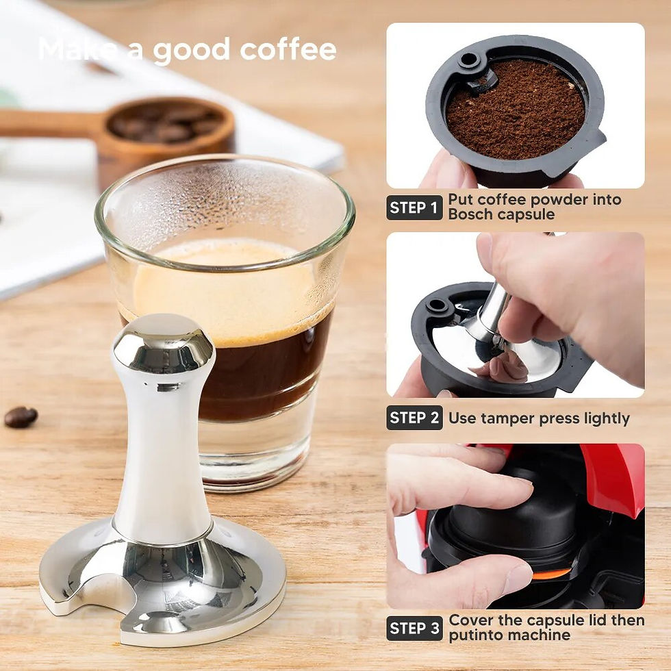 Thumbnail: Stainless Steel Coffee Tamper for Reusable Capsule 