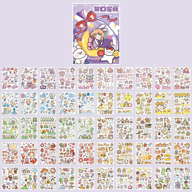 Thumbnail: 50 Unrepeated Patterns Decorative Stationery Stickers 