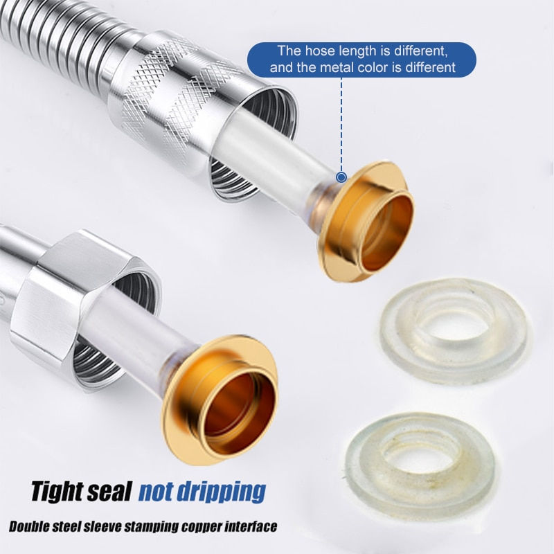 Thumbnail: Bathroom Shower Head Hose - Flexible Water Pipe 1.5m/2m/3m