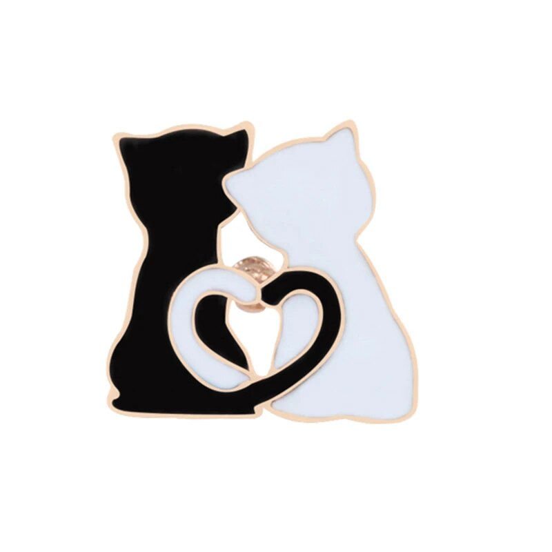 Thumbnail: Black-White Cat Enamel Pins