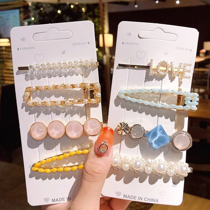 Thumbnail: New Pearl Crystal Hairpins 