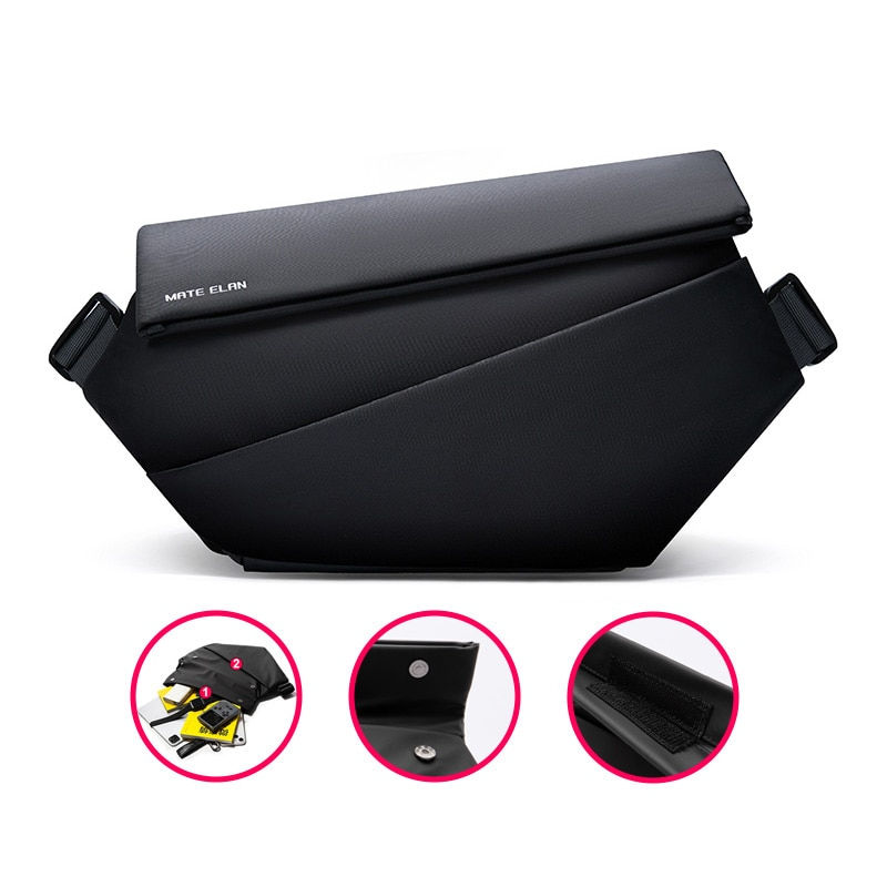 Thumbnail: Men Multifunction Waterproof Shoulder Crossbody Bags