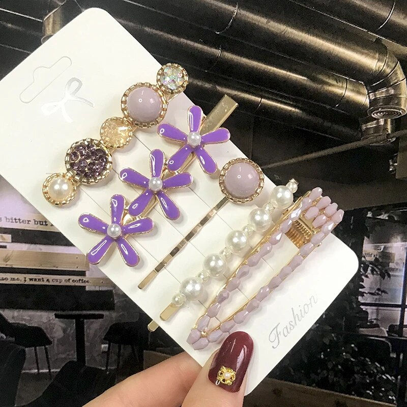 Thumbnail: New Pearl Crystal Hairpins 