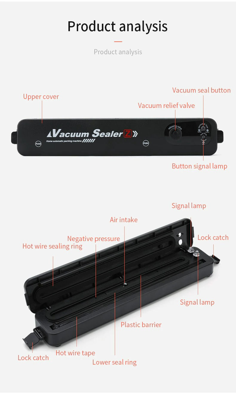 Thumbnail: Vacuum Sealer Packaging Machine with Free 10pcs Vacuum bags 