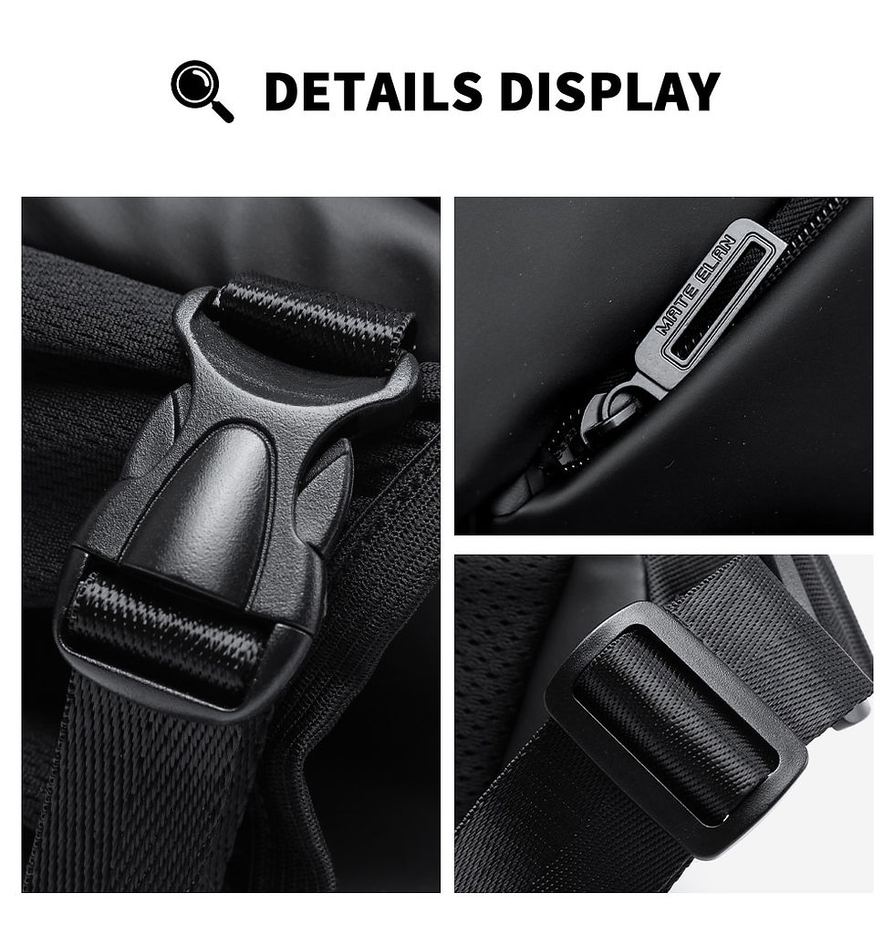 Thumbnail: Men Multifunction Waterproof Shoulder Crossbody Bags