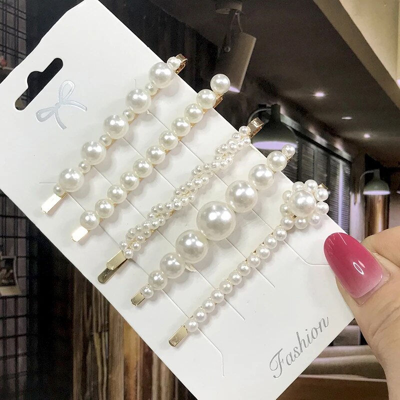 Thumbnail: 2/3/4 Set Pearl Hair Clips