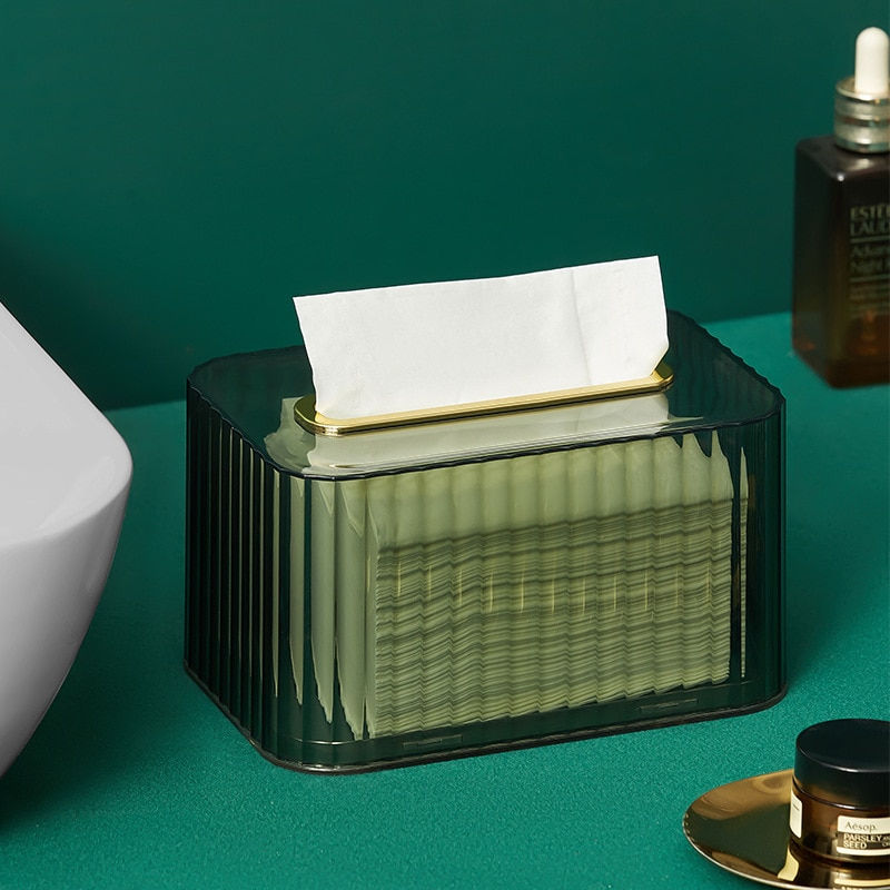 Thumbnail: Light luxury tissue box with spring