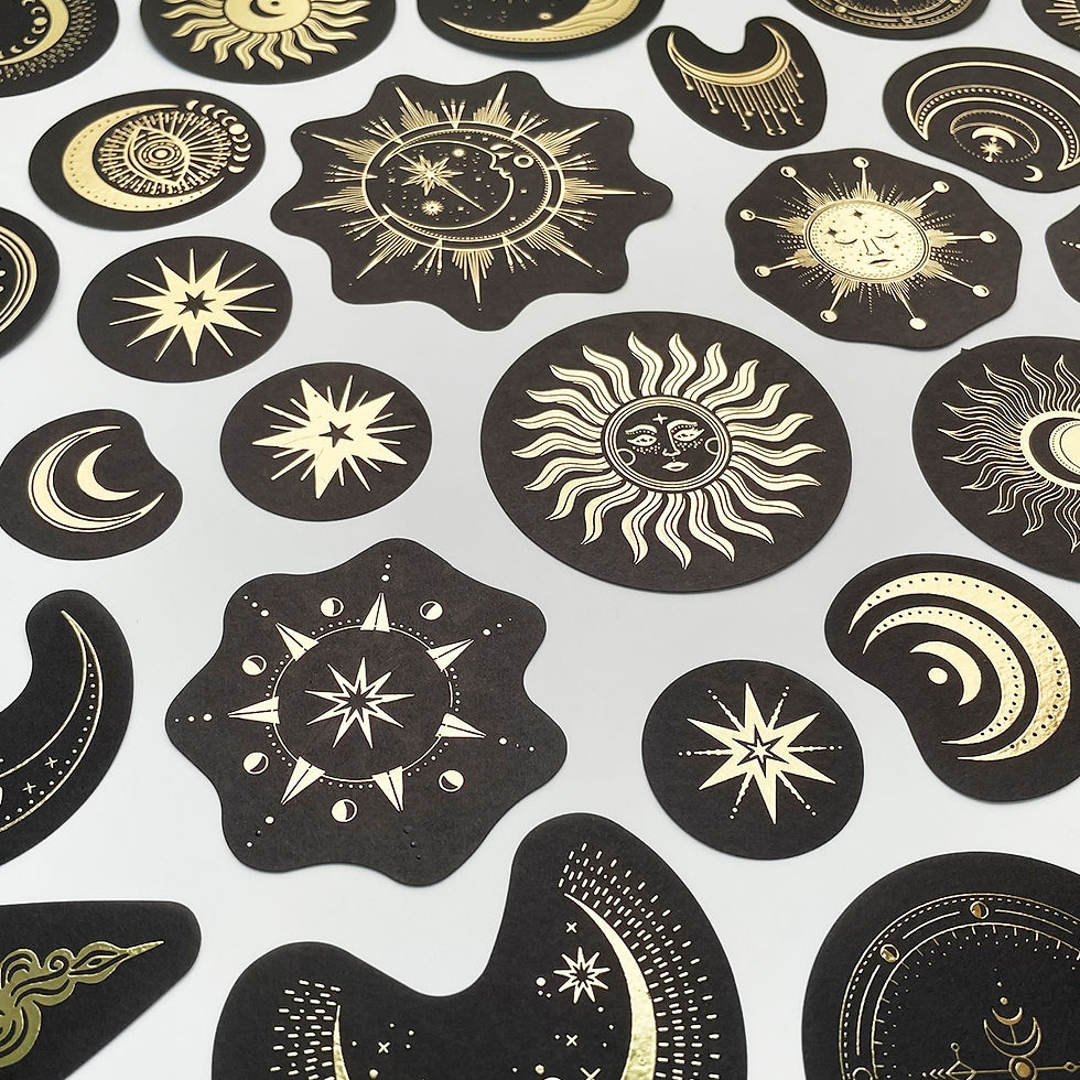 Thumbnail: Tarot cards featuring gold foil constellations.