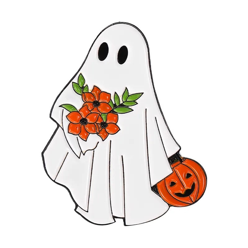 Thumbnail: Funny Halloween Ghost Enamel Pins 