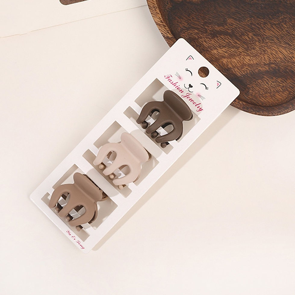 Thumbnail: Coffee Color Three-piece Set Hairpin