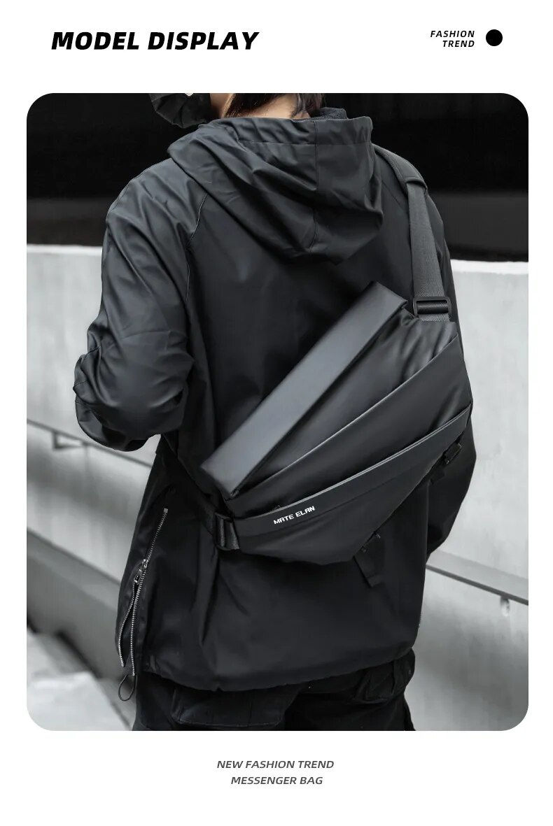 Thumbnail: Premium Black Waterproof Cross-Body Bag