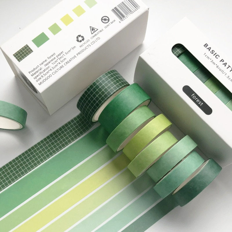 Thumbnail: 8Pcs Pure Colour Masking Tape
