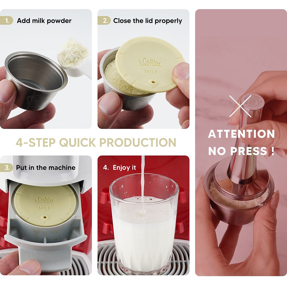 Thumbnail: Reusable Coffee and Milk Foam Capsules for Nescafe Dolce Gusto 