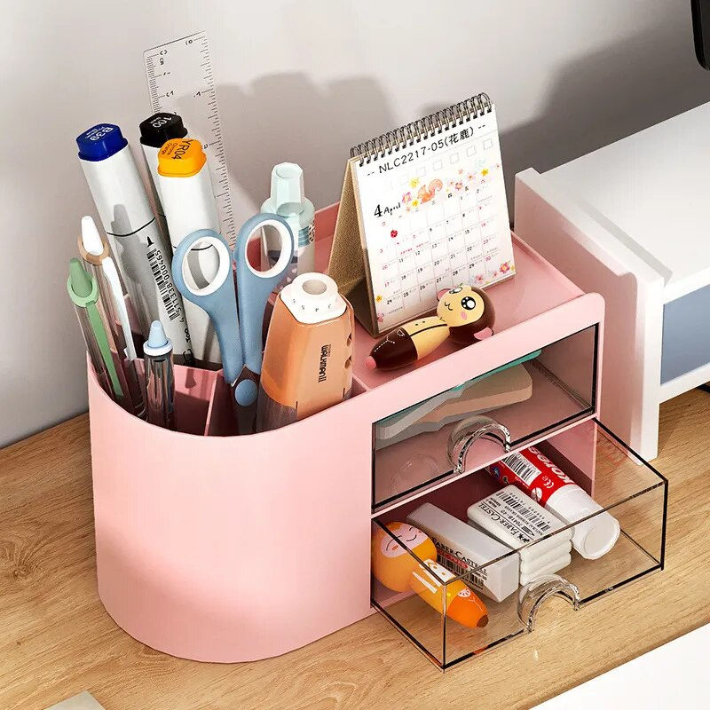 Thumbnail: Multifunctional Desktop Organizer Stationery Storage Box 