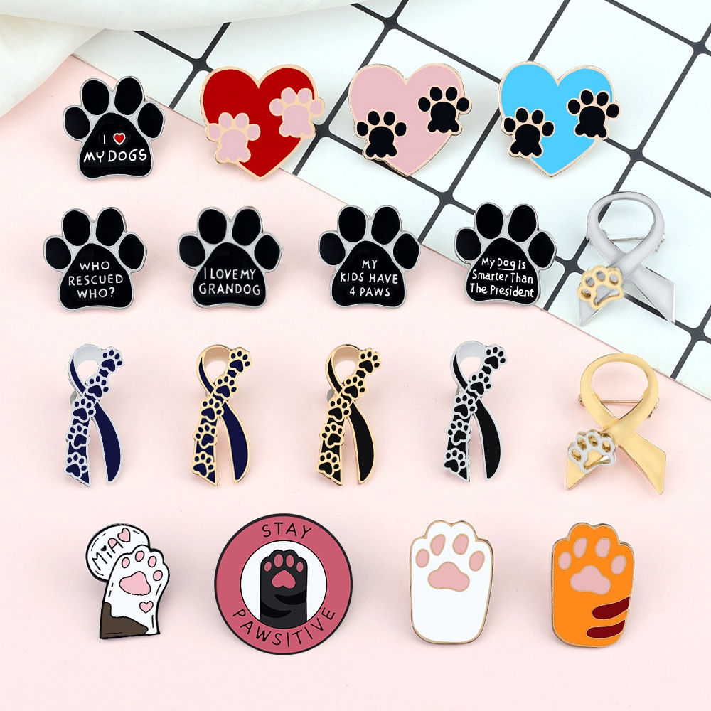 Cartoon Animal Paw Badge 