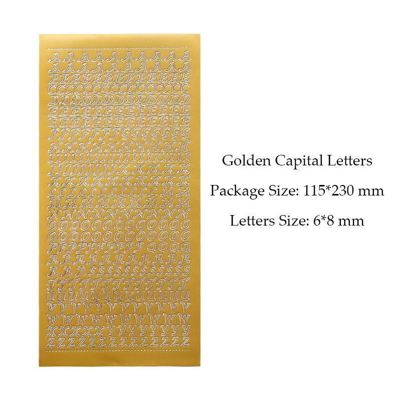 Thumbnail: 1 Sheet Waterproof English Letter Stickers