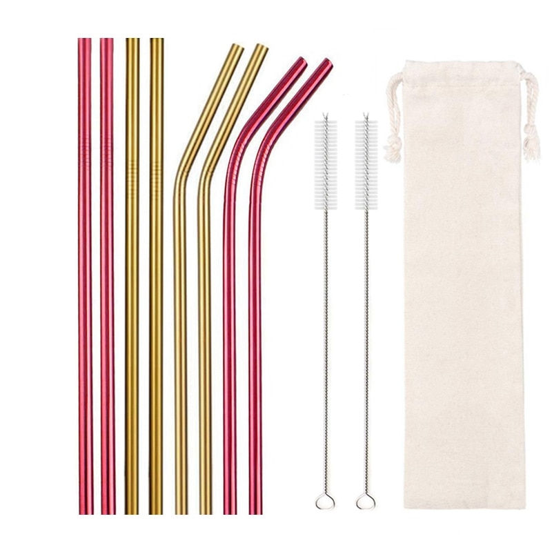 Thumbnail: Eco-Friendly 18/10 Stainless Steel Straws Set