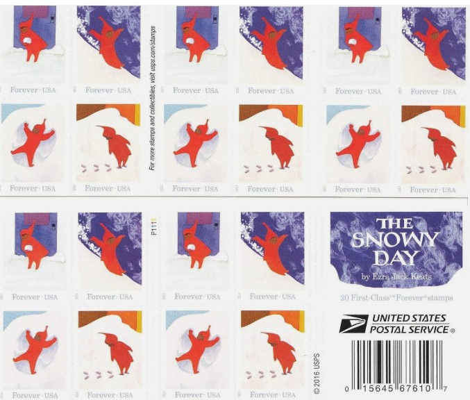 2017 The Snowy Day Stamps Booklet of 20 - Forever - MNH