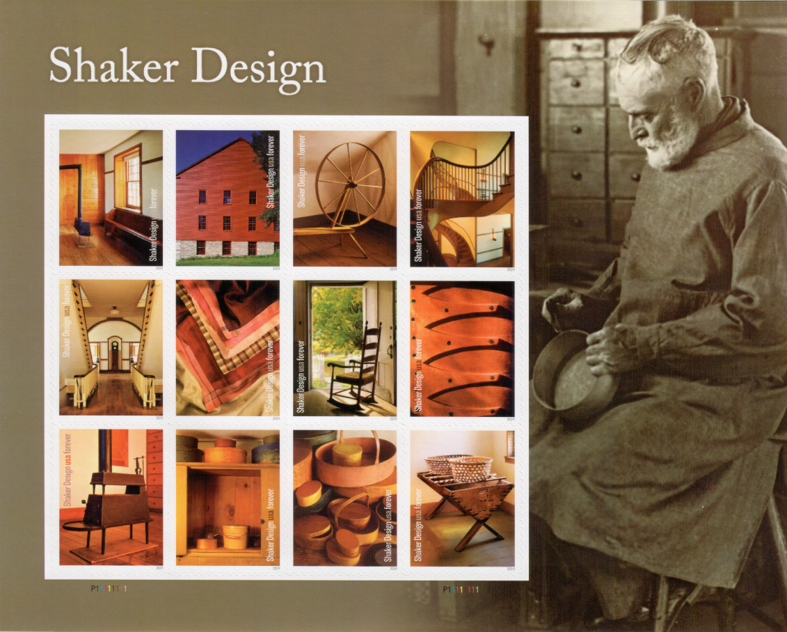 2024 Shaker Design Stamps - Sheet of 12 - Forever - First Class - MNH