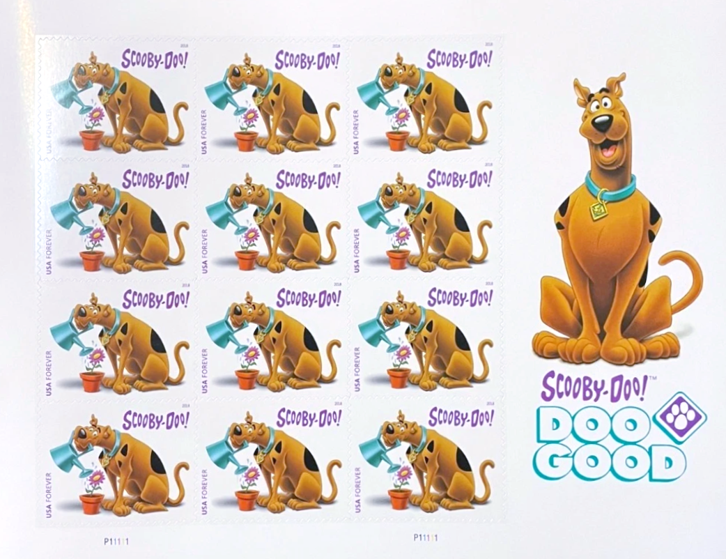 2018 Scooby Doo! Stamps Sheet of 12 - MNH