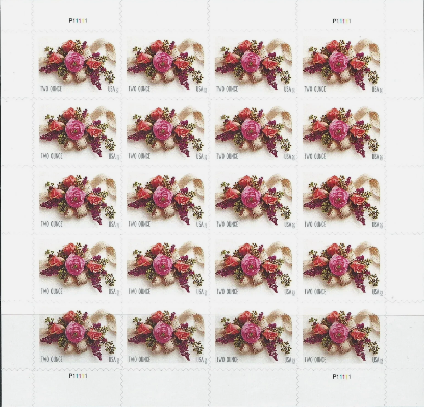 2020 Garden Corsage Stamps Sheet of 20 - 2 ounce- Forever - MNH