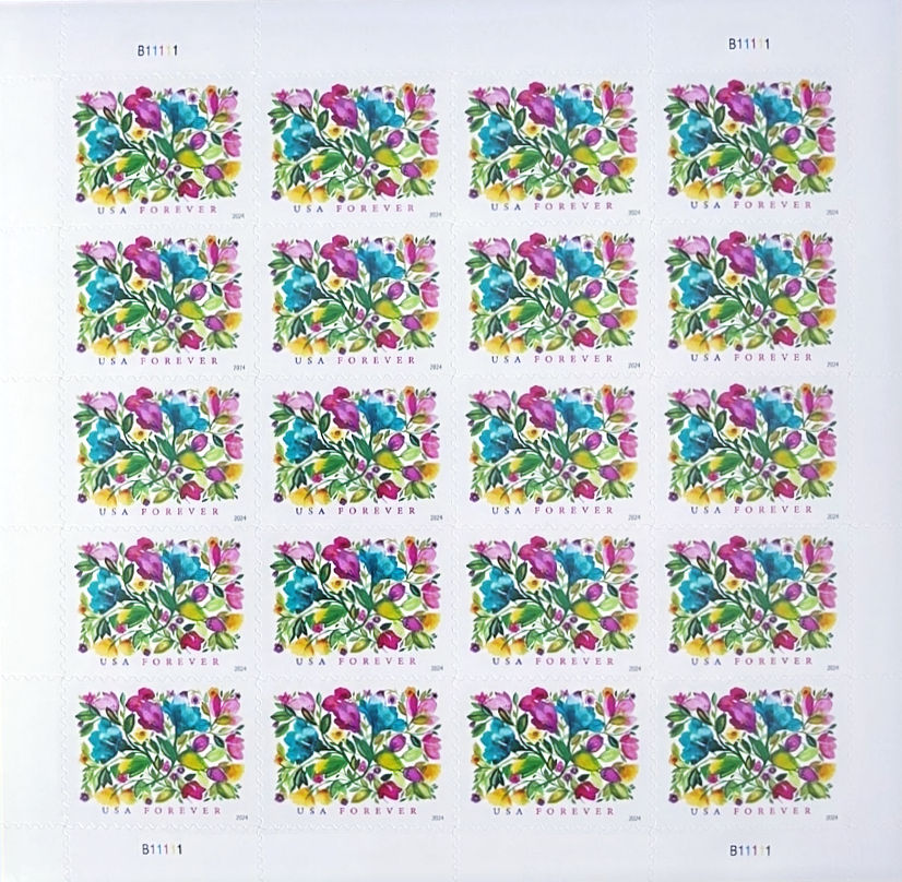 2024 Celebration Blooms - Sheet of 20 - Forever - MNH