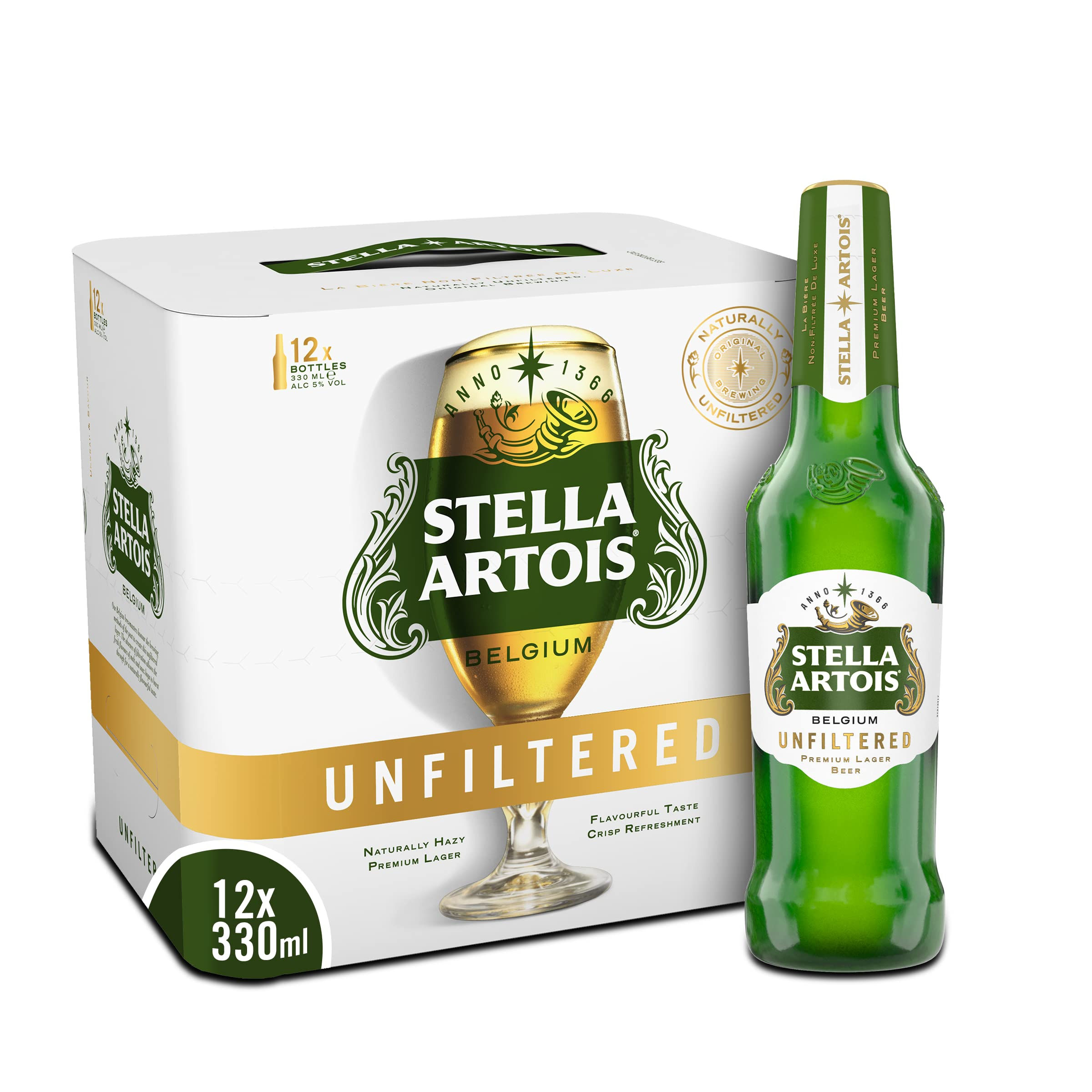 Stella Artois Unfiltered 12 Pack Bottles