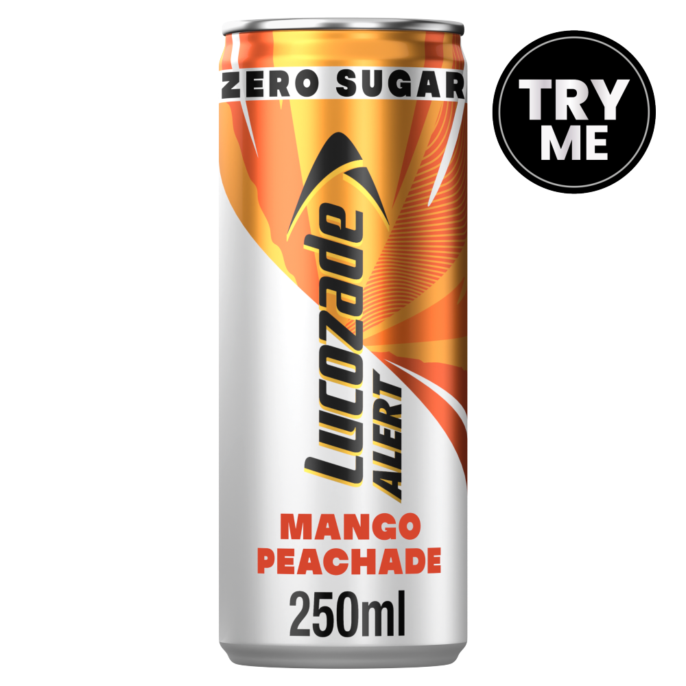 Lucozade Alert Zero Mango & Peach Energy Drink 250ml 