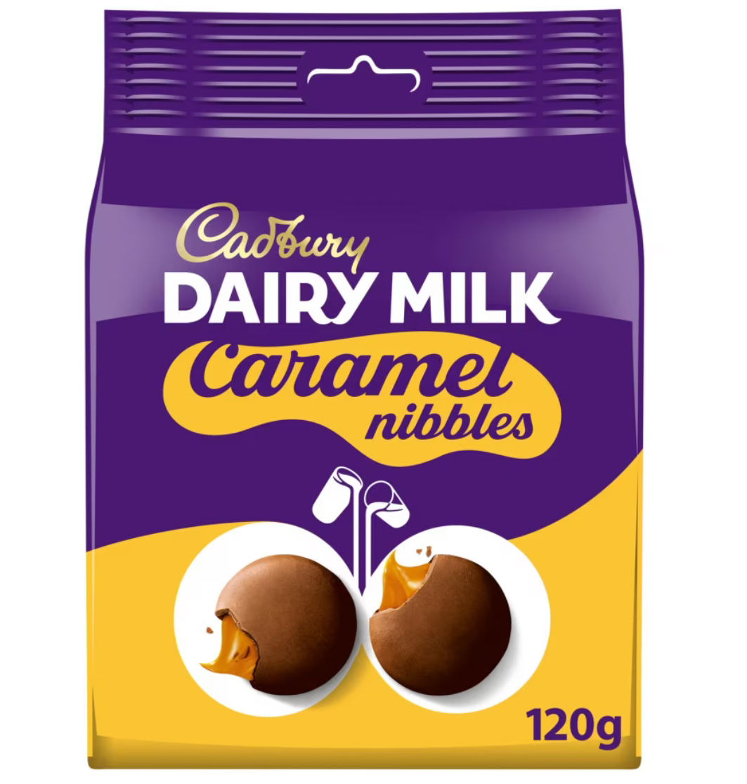 Cadbury Dairy Milk Caramel Nibbles Chocolate Bag 120g