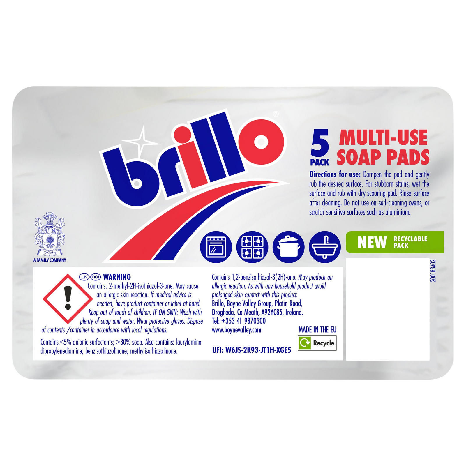 Brillo 5 multi-use soap pads 