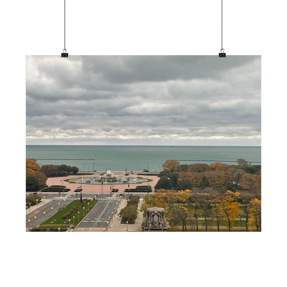 Thumbnail: Chicago Fountain Photo Print Poster home decor