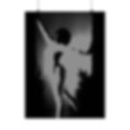 Thumbnail: Printed Black and White Photo Silhouette Woman Poster for home gift 2