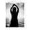 Thumbnail: Printed Black and White Silhouette Woman Poster for home gift Aruba 2