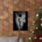 Thumbnail: Printed Black and White Photo Silhouette Woman Poster for home gift 2