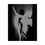 Thumbnail: Printed Black and White Photo Silhouette Woman Poster for home gift 2