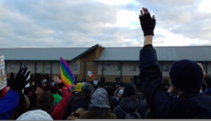 Protest outside Yarl's Wood IRC. Image credit: R Schlembach