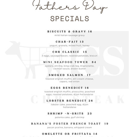 Fathers Day Brunch at CHR Steak