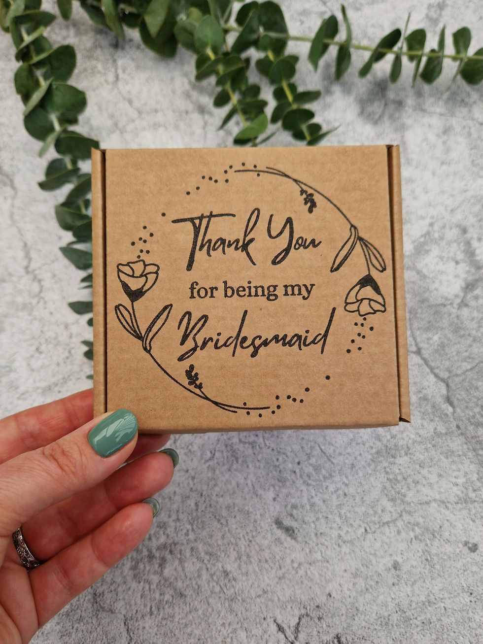 Thumbnail: Thank You For Being My Bridesmaid Eco Gift. Natural Organic UK Handmade Soap in Hand Stamped Box. Cold Process Vegan,