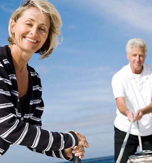 Older Couple Sailing