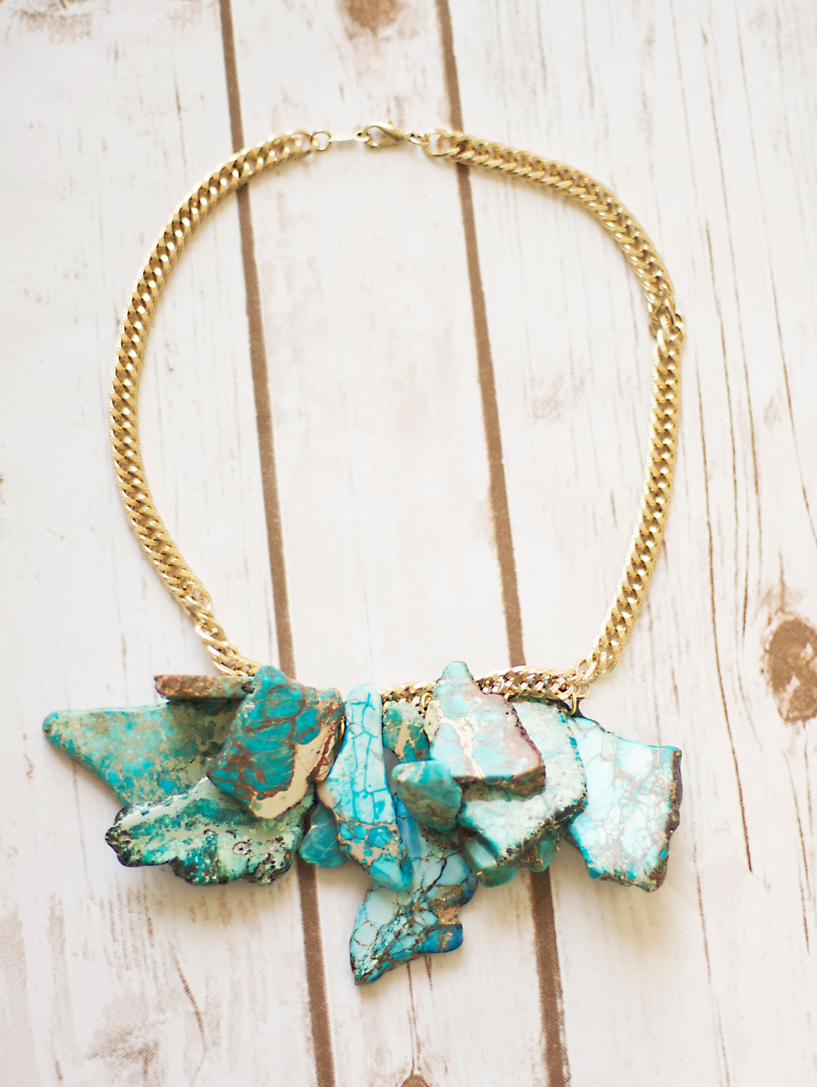 Jasper Stone Statement Necklace