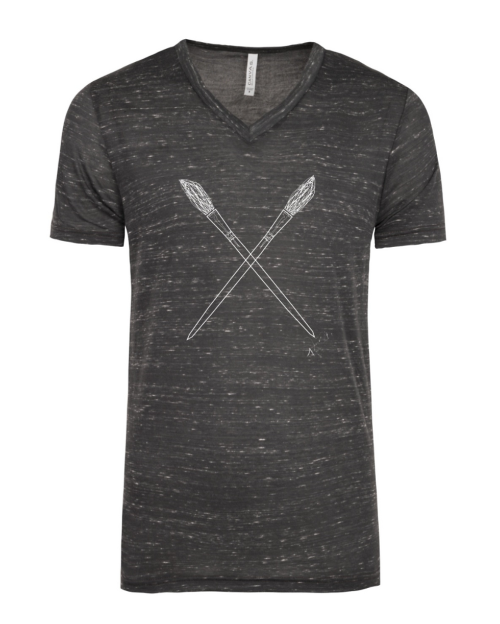 Thumbnail: Paintbrush Graphic tee- gray