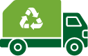 ícono camion reciclaje