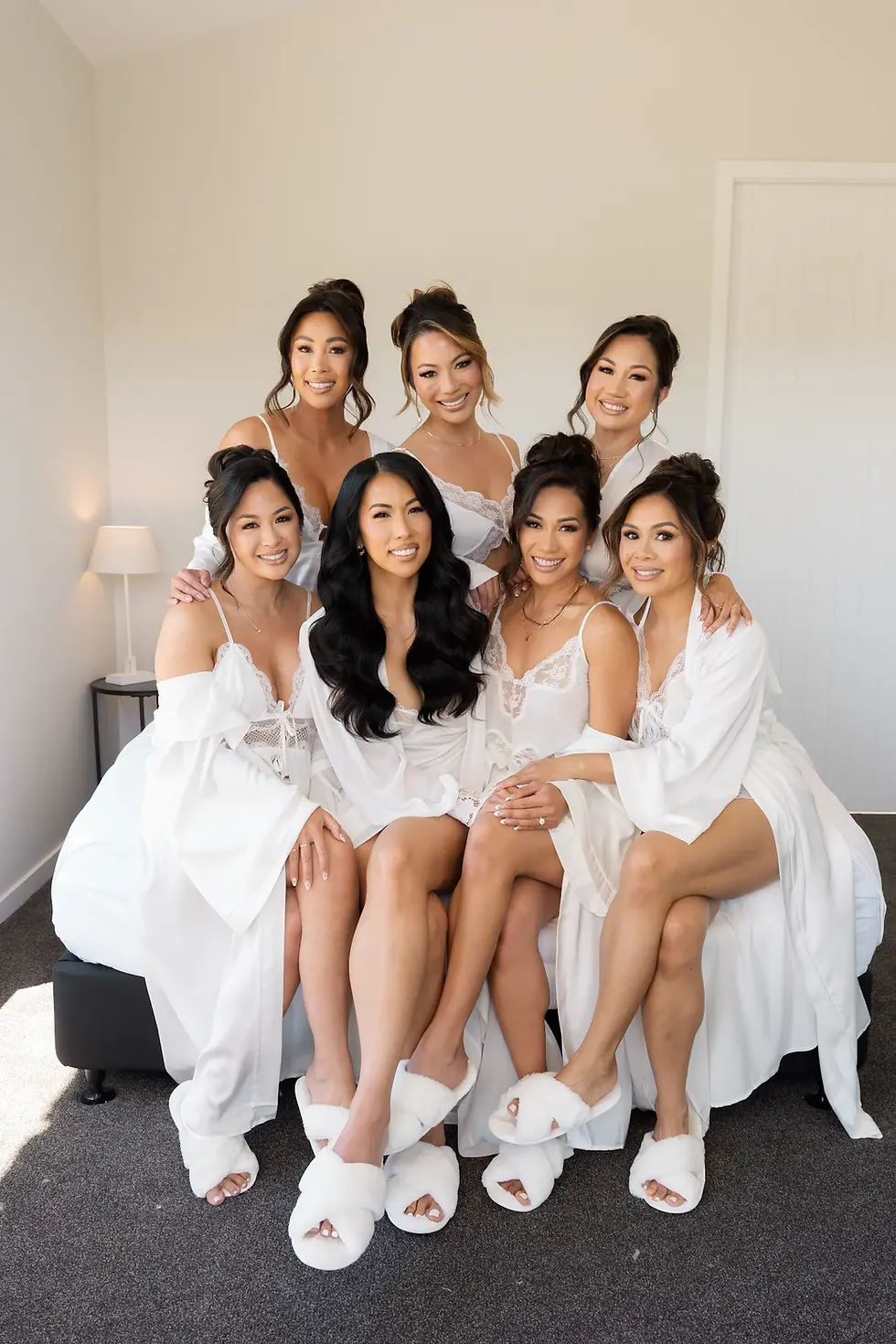 luxury bridal hairstyle Christchurch New Zealand low bun and waves