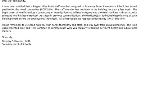 Bayport-Blue Point School Info...