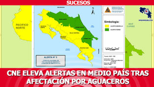 CNE eleva alertas en medio país tras afectación por aguaceros que no dan tregua