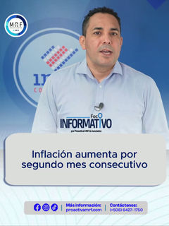 Inflación aumenta por segundo mes consecutivo