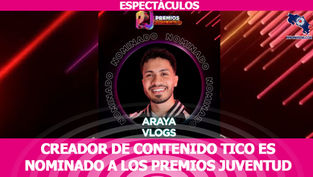 Creador de contenido tico es nominado a los Premios Juventud