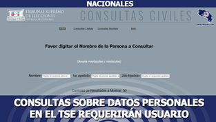 Consultas sobre datos personales en el TSE requerirán usuario
